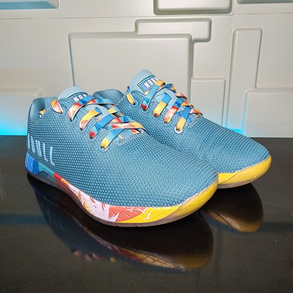NOBULL Trainer Women Size 7 Tropical Sunset SuperFabric Cross-Training Excellent